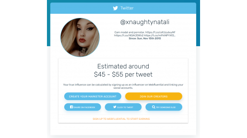Tweet Your Promotion To My Primary Twitter Xnaughtynatali