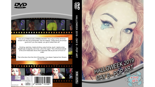 HALLOWEEK 2019 - DAY 6 - Pop Art Makeup - 02 November 2019 - (HALLOWEEN SPECIAL) - 4 DVD BOX SET!!!!!